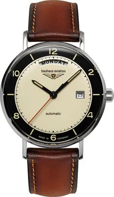Produktbild von Bauhaus Aviation Vintage Pilot 24622 Herren Automatikuhr