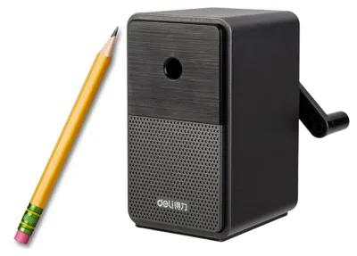 Produktbild von Leantoys Gebogener Spitzer mit Behälter, Klingenverstellung, schwarz