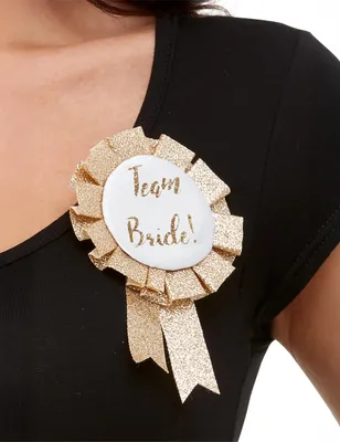 Produktbild von JGA Brosche Team Bride Weiß-Gold - Einheitsgröße
