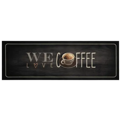 Produktbild von vidaXL Küchenteppich Waschbar Kaffee 60x180 cm Samt