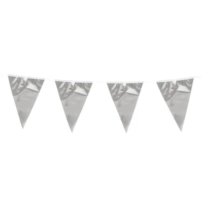 Produktbild von Wimpelkette 10 m silber metallic
