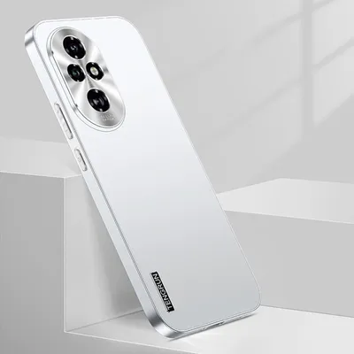 Produktbild von Für Honor 200 Pro Feinmattes Metall Design Optik Handy Hülle Case Tasche Silber