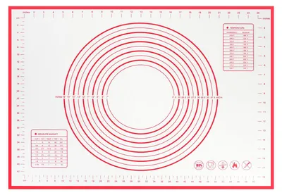 Image de Tapis de cuisson en silicone, tapis antiadhésif pour pâte, tapis à pâtisserie 70 x 50 cm, tapis de cuisson sans BPA, accessoire de cuisine pour biscuits, fondant, pizza, pâtisseries et pain.