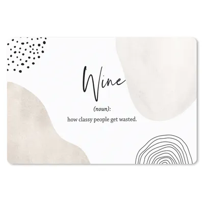 Produktbild von MuchoWow® Schreibtischunterlage Sprichwörter - Wein - Wörterbuch - Zitate - Definition von Wein 60x40 cm - XXL Mauspad - Großes Mauspad