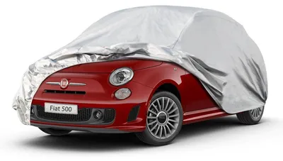 Produktbild von Autoplane Wasserdicht Atmungsaktiv für FIAT 500 (2010-2025) 6-Schichten Vollgarage Silber