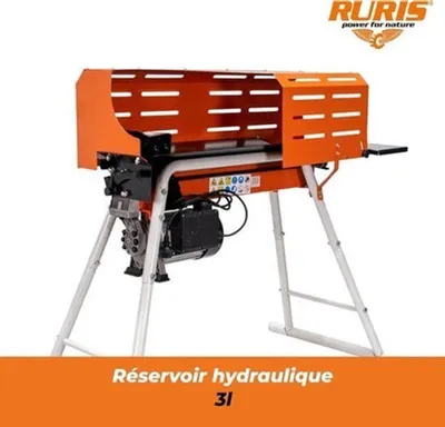 Obrázek produktu pro Elektrický štěpkovač dřeva - motor 2200 W - výkon 7 tun - délka 52 cm - stroj na štěpení dřeva
