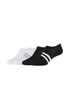 Produktbild von s.Oliver Sneakersocken 4er-Pack Silky Touch gerippt mit weicher Zehennaht black 39-42