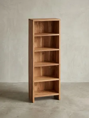 Produktbild von "Cd"-Regal "Cd": Massivholz, 90 cm Höhe, für 100 CDs, Akazie, pflegeleicht. Beige, 30x17x90 cm | Kadima Design
