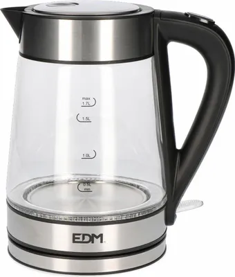 Immagine prodotto di Bollitore elettrico con luce LED EDM 1850-2200 W in vetro 1,7 L