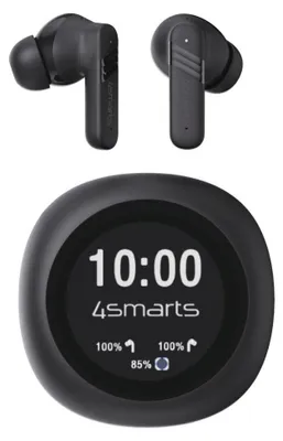 Produktbild von 4smarts TWS Bluetooth Kopfhrer SkyBuds Screen Pro ANC,schwarz