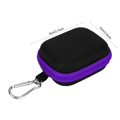 Image de etui anti-gouttes de 5 ml pour huiles essentielles, six flacons, mini-sac de voyage portable, violet