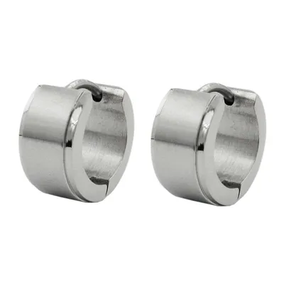 Produktbild von Creole 13x7mm matt Edelstahl silber 13x7mm