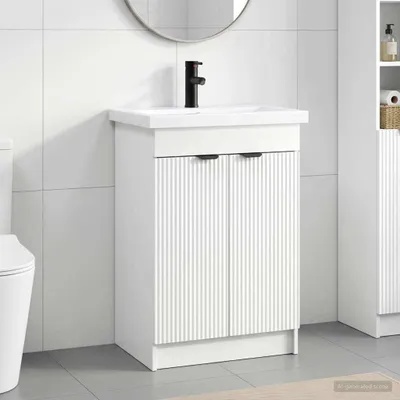 Produktbild von Maison Exclusive - Badezimmermöbel-Set Weiß 78,5 x 37,5 x 81 cm Holzwerkstoff