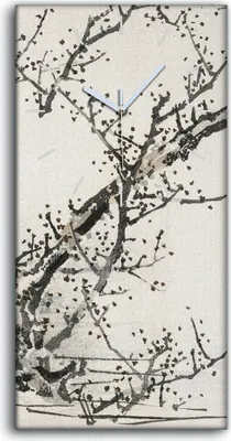 Produktbild von Dekor Leinwand Uhr Wandbilder 30x60 Malerei Asiatische Baum Zweige Kunst - weiße Hände