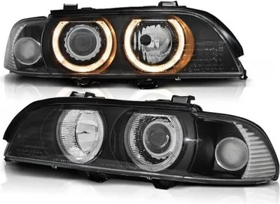 Obrázok produktu pre Svetlomety Angel Eyes vhodné pre BMW radu 5 E39, rok výroby 1995–2000, čierne