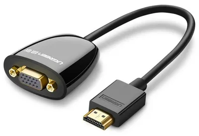 Produktbild von UGREEN HDMI-Stecker auf VGA-Buchse Adapter ohne Ton - Schwarz