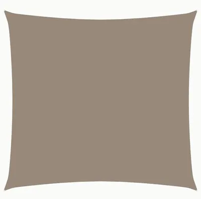 Productafbeelding van Zonnescherm, vierkant - 3,6 x 3,6 m - Bruin - Oxford-stof - Waterdicht en UV-beschermend - Zonnescherm met Polyurethancoating - Inclusief touwen en roestvrijstalen bevestigingsmaterialen