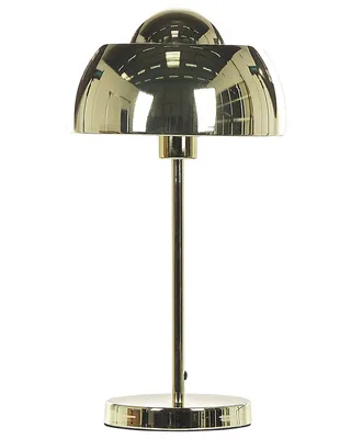 Obrázek produktu pro BELIANI Stolní lampa zlatá kovová kulatá 44 cm kabel s vypínačem industriální design