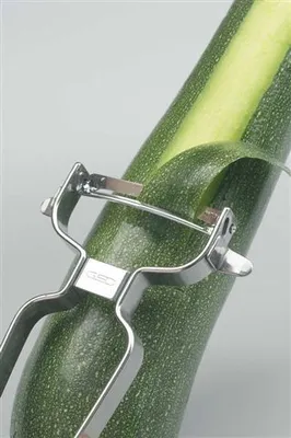 Produktbild von GSD Gemüseschäler aus Edelstahl mit gebogener Klinge