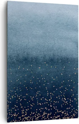 Produktbild von Bild auf Leinwand - Leinwandbild - Einteilig - Blau Golden Hintergrund - 80x120cm - Wand Bild - Wanddeko - Wandbilder - Leinwanddruck - Wanddekoration - Leinwand bilder - Wandbild - PA80x120-5094
