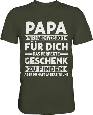 Produktbild von Papa Geschenk Vatertag Kinder Vater T-Shirt – Urban Khaki / M