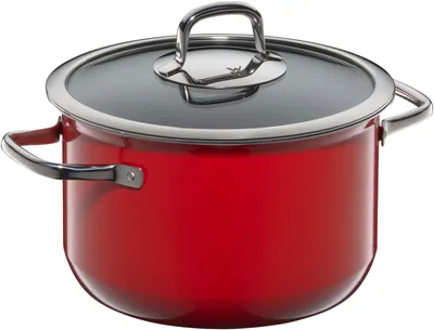 Image de WMF Fusiontec Compact Kochtopf mit Glasdeckel, 22 cm, Red 3201112743 4000530743213