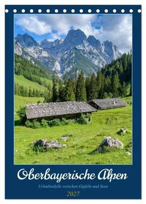 Produktbild von Oberbayerische Alpen (Tischkalender 2027 DIN A5 hoch), CALVENDO Monatskalender