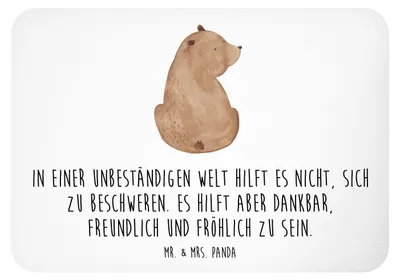 Produktbild von Mr. & Mrs. Panda magnet Bär Schulterblick - Weiß - Geschenk, whiteboardmagnet, Notizhalter, Bären, zettelhalter, Teddy, Kühlschrankmagnet, Weisheit, Selbstachtung