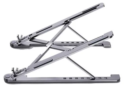 Obrázok produktu pre Stojan na notebook Stolný hliníkový stojan na notebook Prenosný samolepiaci stojan na notebook Stojan na notebook 14 - 17,3 palca pre notebook, Laptop Grey