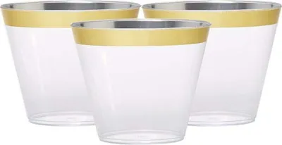 Produktbild von 6 Gläser mit Goldverzierung 256ml