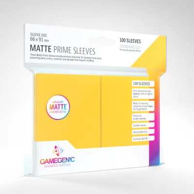 Immagine prodotto di Gamegenic Matte Prime Sleeves Giallo (100 ct.)