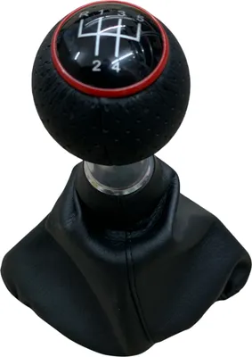 Produktbild von 5-Gang Schaltknauf Chrom Rot Schwarz für Seat Leon 1M Toledo Arosa Cordoba Ibiza