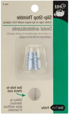 Productafbeelding van Vingerhoed - Naaidopje Beschermer - Bescherming Naaien - Slip-Stop Grip - Petite Maat - Transparant
