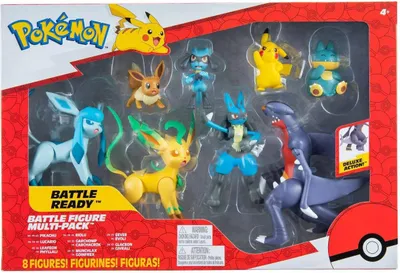 A multi-pack of Pokémon action figures displayed in their retail packaging.