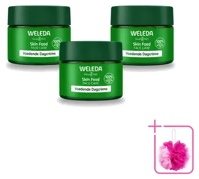 Zdjęcie produktu dla 3 x Weleda Skin Food, krem nawilżający na dzień - pielęgnujący - 40 ml - zestaw ekonomiczny - 3 sztuki