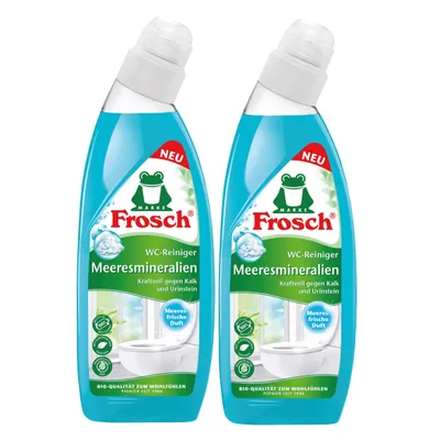 Produktbild von Frosch WC-Reiniger Meeresmineralien 750ml - Gegen Kalk & Urinstein (2er Pack)
