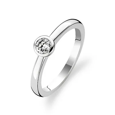 Immagine prodotto di Anelli per dita. Anello solitario TI SENTO MILANO, argento 16. Collezione Liberation - donna