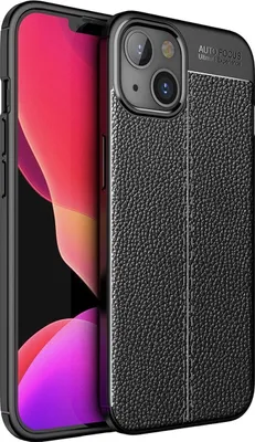 Produktbild von Mobigear Luxury iPhone 14 Hülle Flexibles TPU Backcover - Schwarz