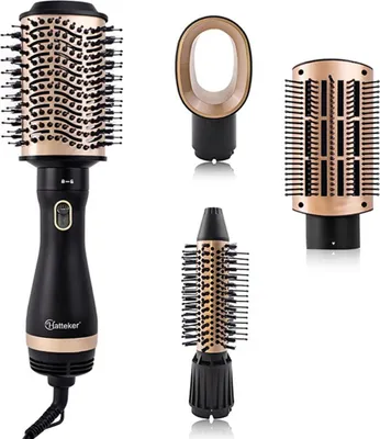 Produktbild von INF Schwarze Heißluftbürste - 4-in-1 Haartrockner & Volumizer für Styling