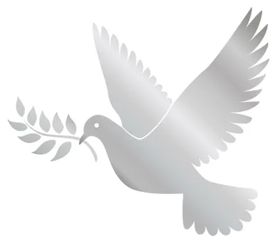 Produktbild von Friedenstaube Aufkleber 7x7 cm Auto-Sticker Silber wetterfest UV-beständig