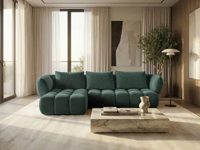 Image de Sofiland Savio Canapé d'Angle Lounge 250x168cm Gauche vert foncé
