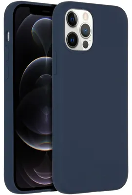 Imagen del producto de Funda de silicona líquida con MagSafe para Apple iPhone 12 (Pro) - Azul oscuro