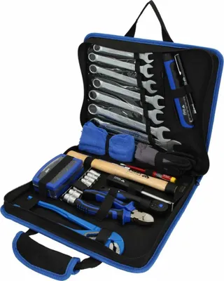 Zdjęcie produktu dla BRILLIANT TOOLS Zestaw narzędzi w skórzanym etui 64-częściowy stalowy
