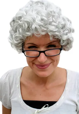 Produktbild von WIG ME UP Perücke GRAU Locken Oma, Alte Dame PW0035-K309