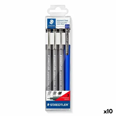 Zdjęcie produktu dla Zestaw czarnych markerów Staedtler (10 sztuk)
