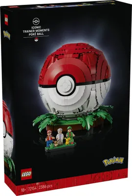 Immagine prodotto di LEGO Pokémon Pokéball con momenti emozionanti da allenatore: kit di costruzione per adulti con le figure di Pikachu ed Evoli e 2 minifigure. Oggetto da assemblare per la decorazione, regalo da collezione a tema gaming. Codice prodotto: 72154