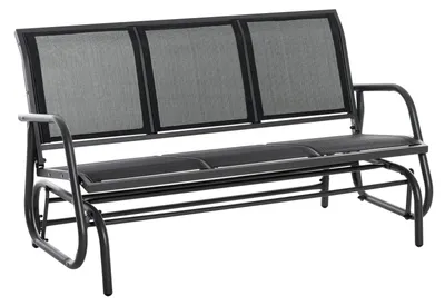 Produktbild von 3 Sitzer Gartenschaukel 147 x 70 x 85 cm, Metall Gartenbank, für Garten, Terrasse, Balkon