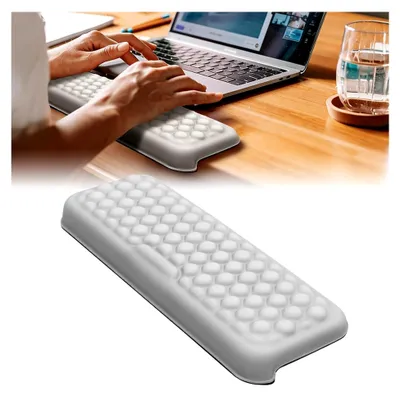 Produktbild von Handballenauflage für Tastatur - L-förmige Memory-Schaum Handgelenkauflage, rutschfeste ergonomische Armauflage für Schreibtisch, Wrist Rest für Büro und Gaming (Grau)