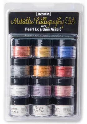 Produktbild von Jacquard Pearl Ex Kalligraphie-Pigmente Set 12 Stück Multicolor