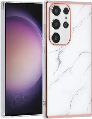 Image de UNIQ Accessory Galaxy S24 Ultra Backcover hoesje - Marble White